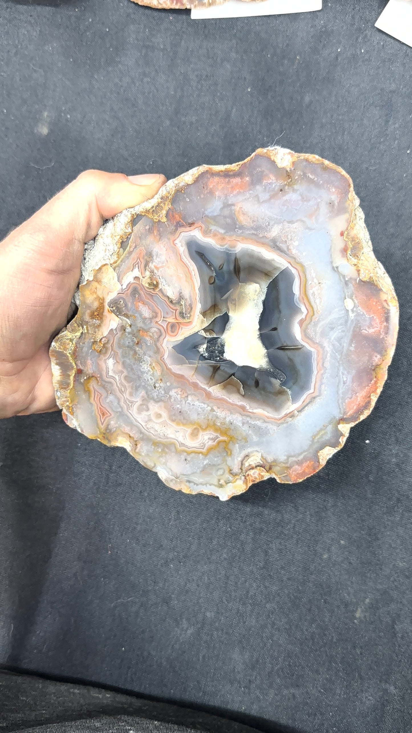 Black and Pink Large Kentucky Agate