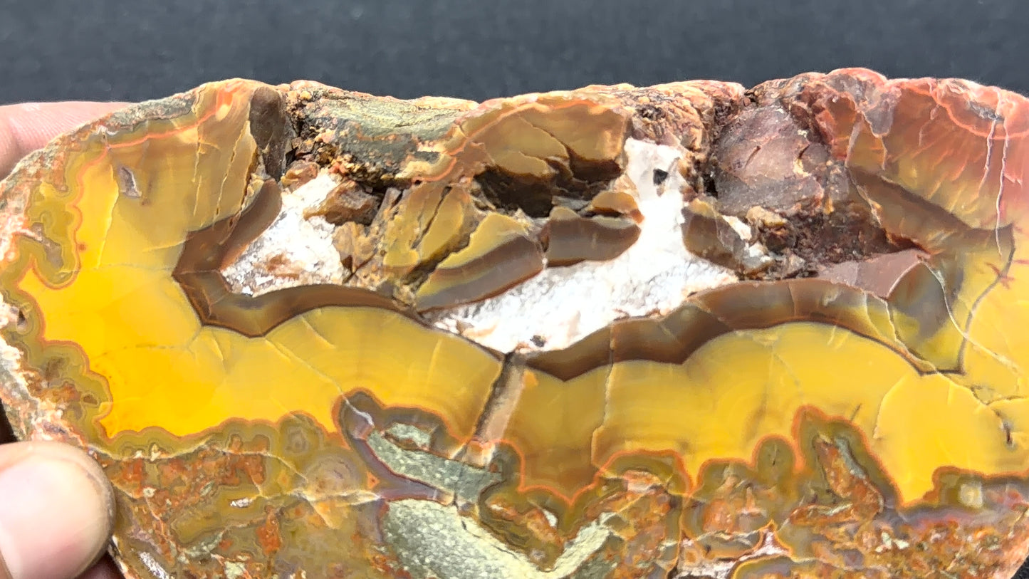 Brecciated Kentucky Agate with Forest Fire Red