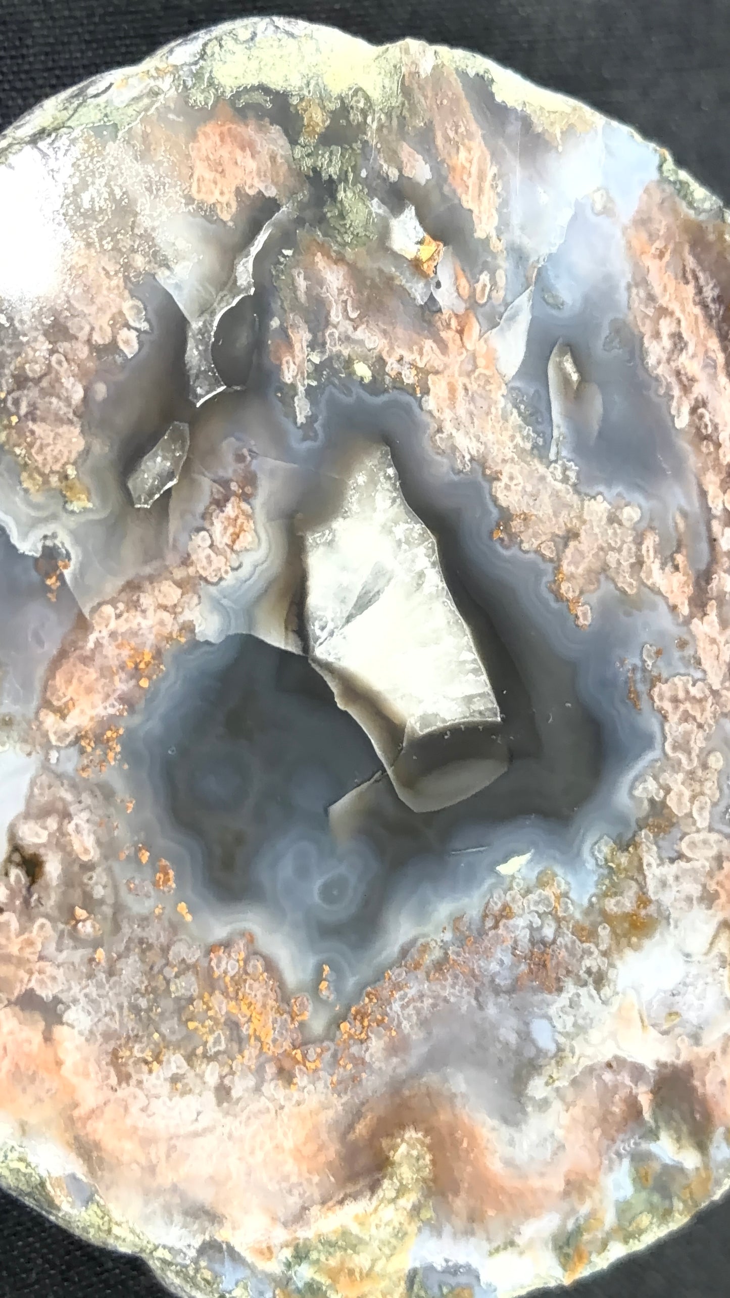 Black and Calcite Kentucky Agate