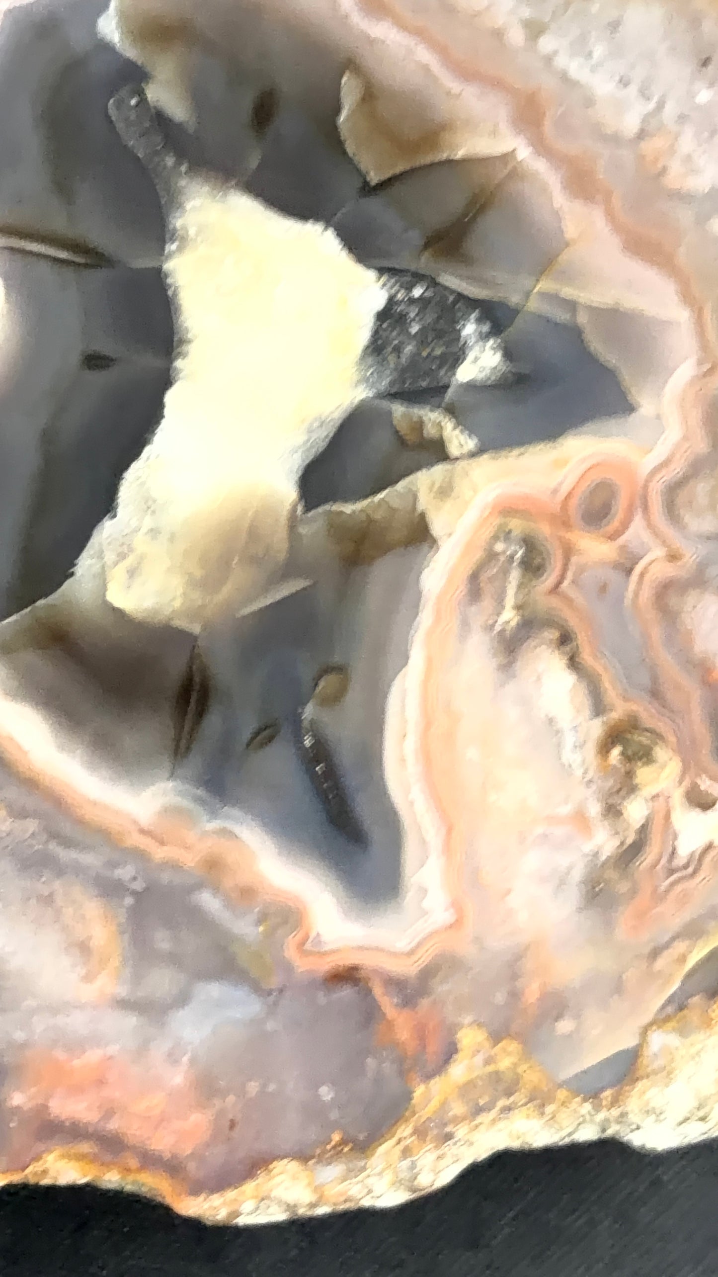 Black and Pink Large Kentucky Agate