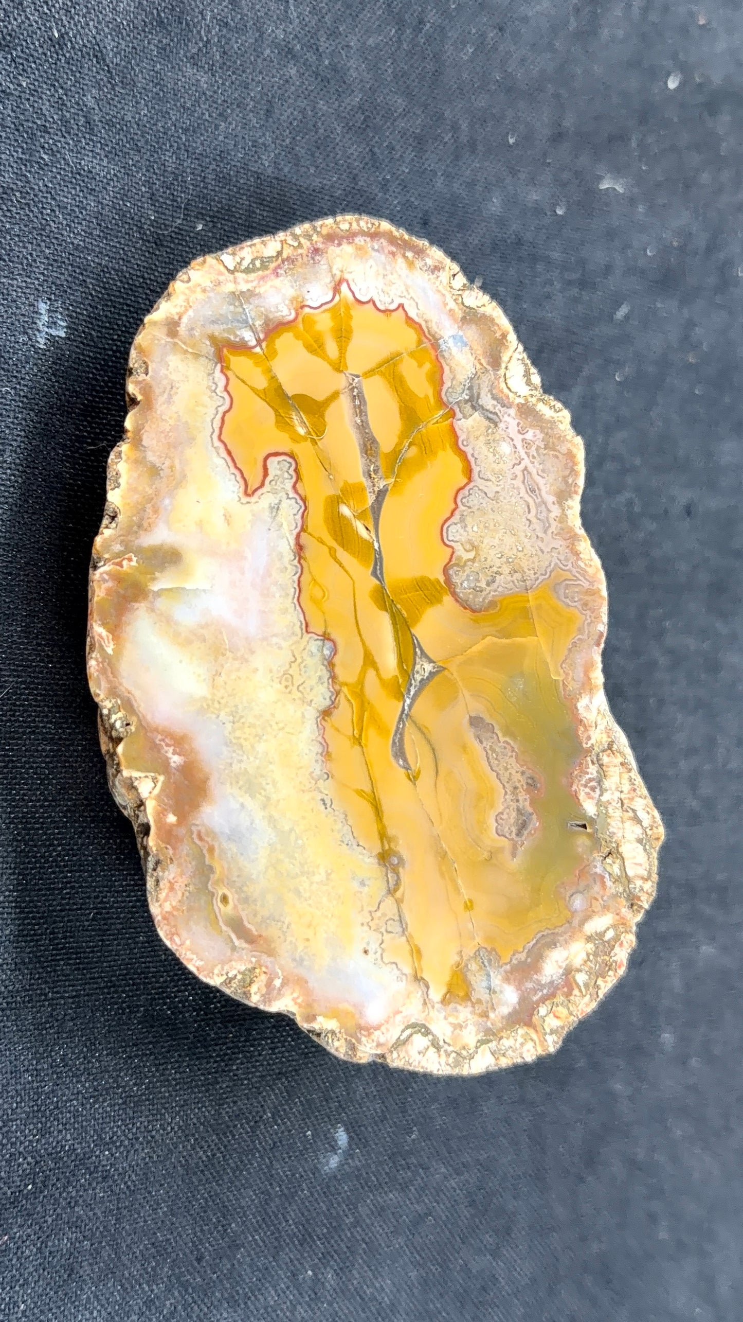 Red ghost band and Yellow Kentucky Agate