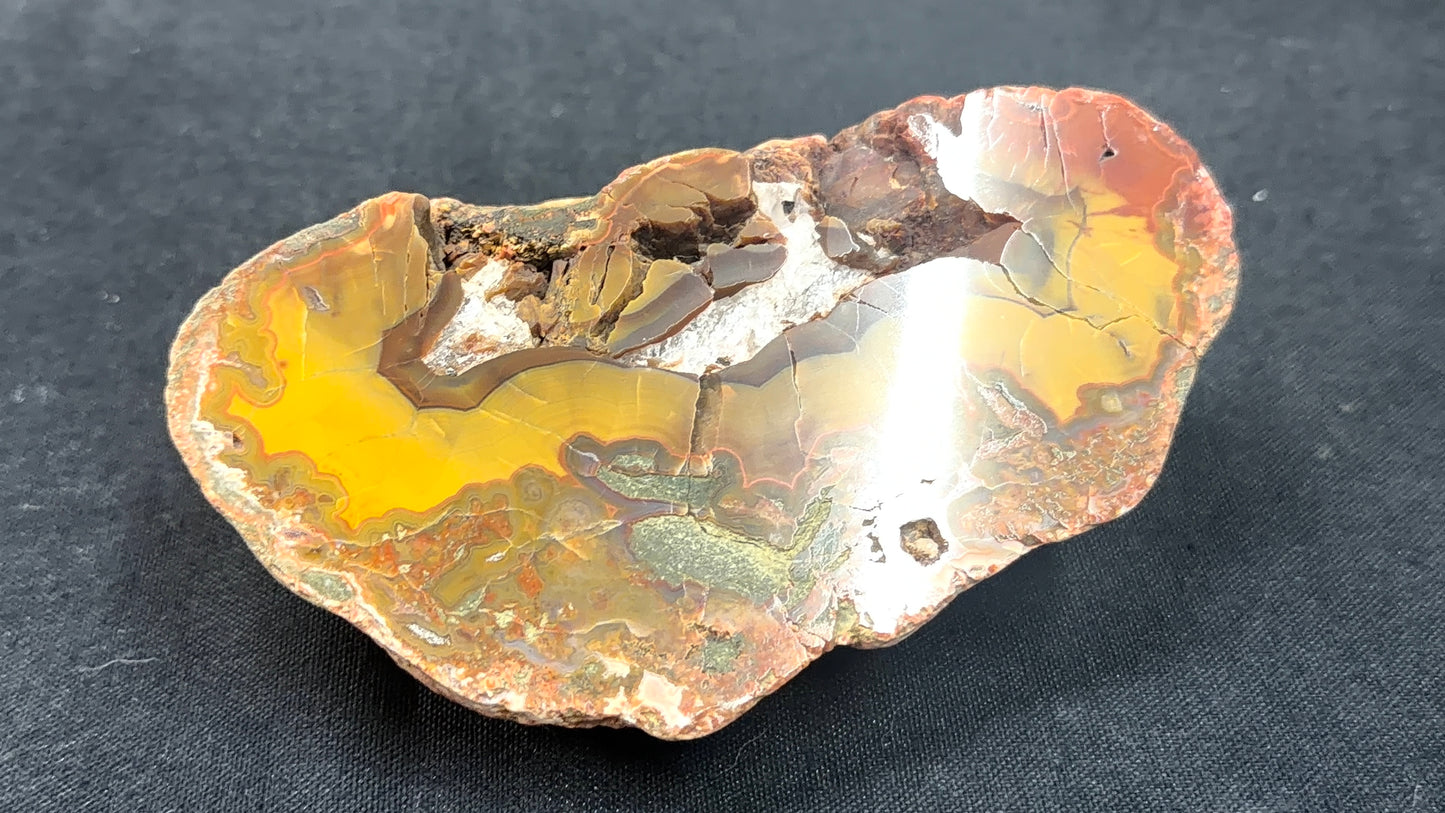 Brecciated Kentucky Agate with Forest Fire Red