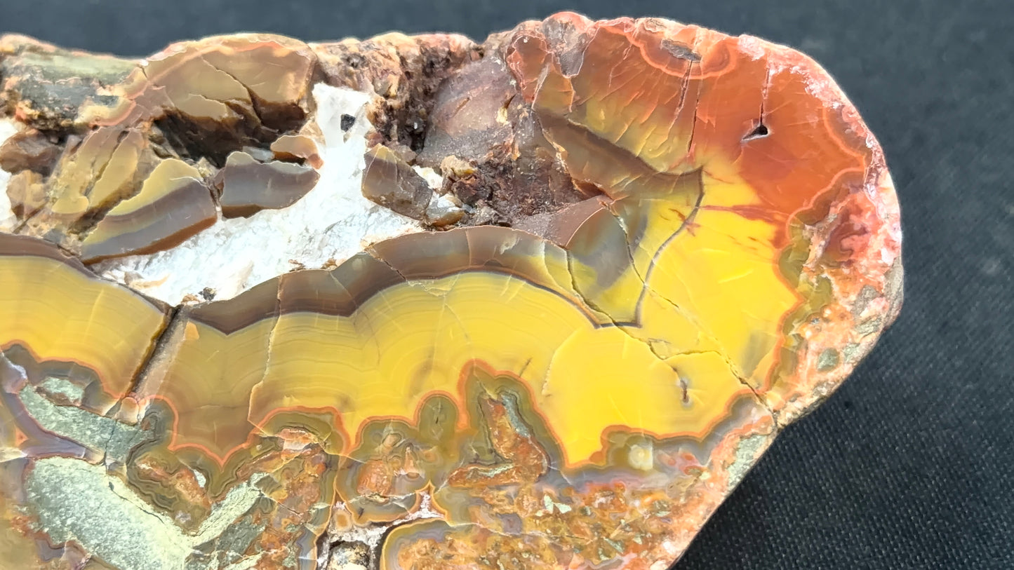 Brecciated Kentucky Agate with Forest Fire Red