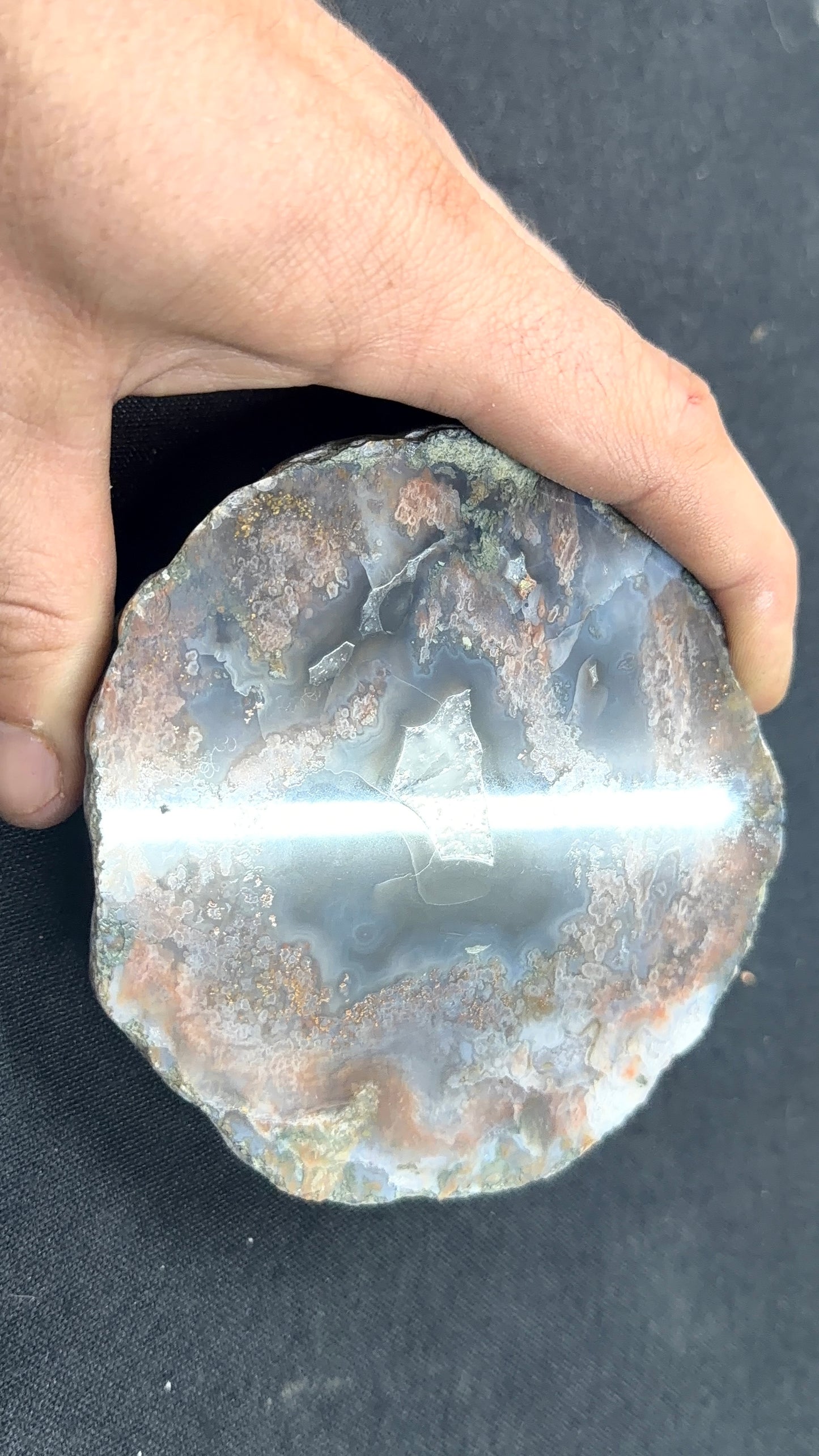 Black and Calcite Kentucky Agate