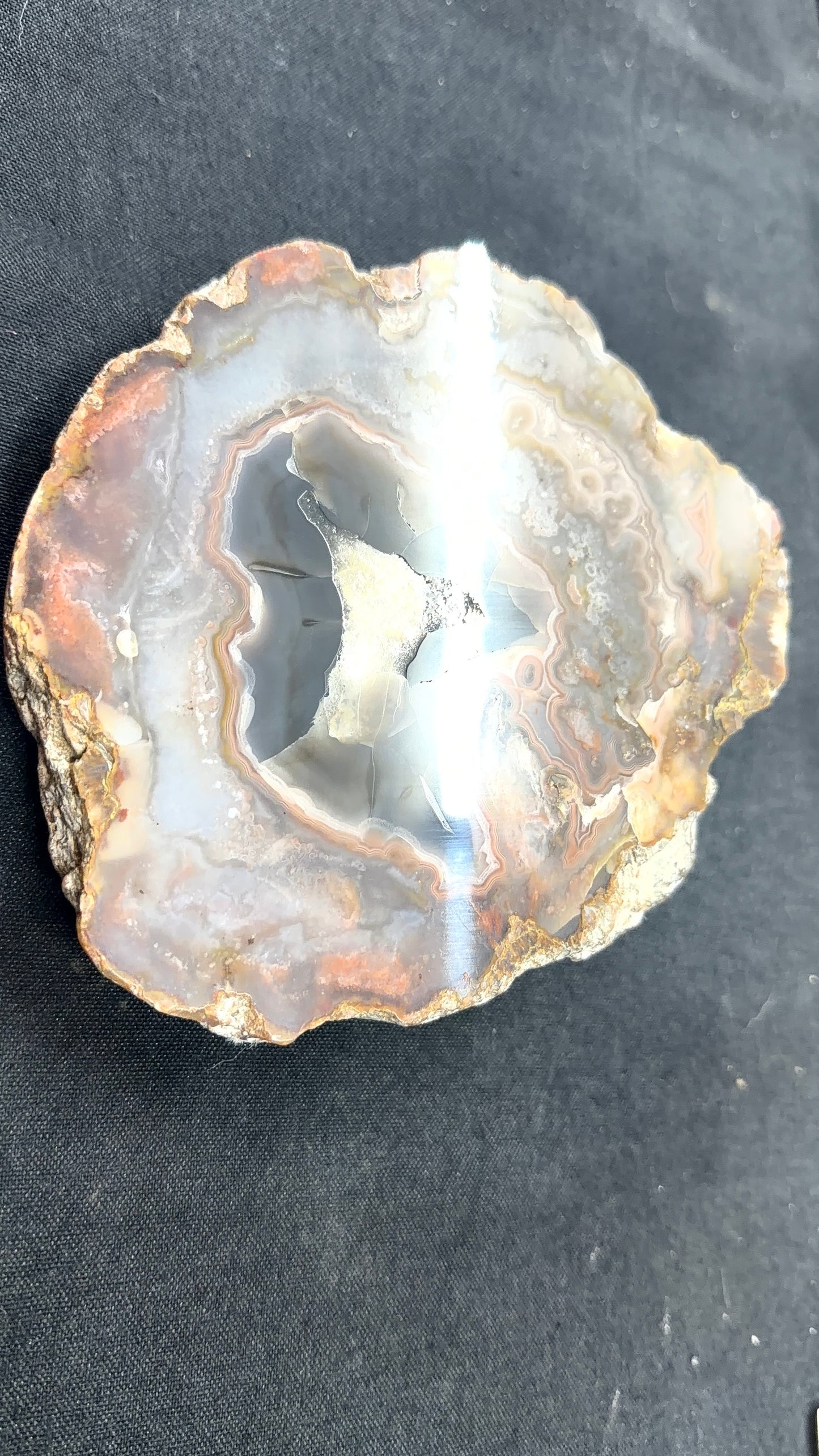 Black and Pink Large Kentucky Agate