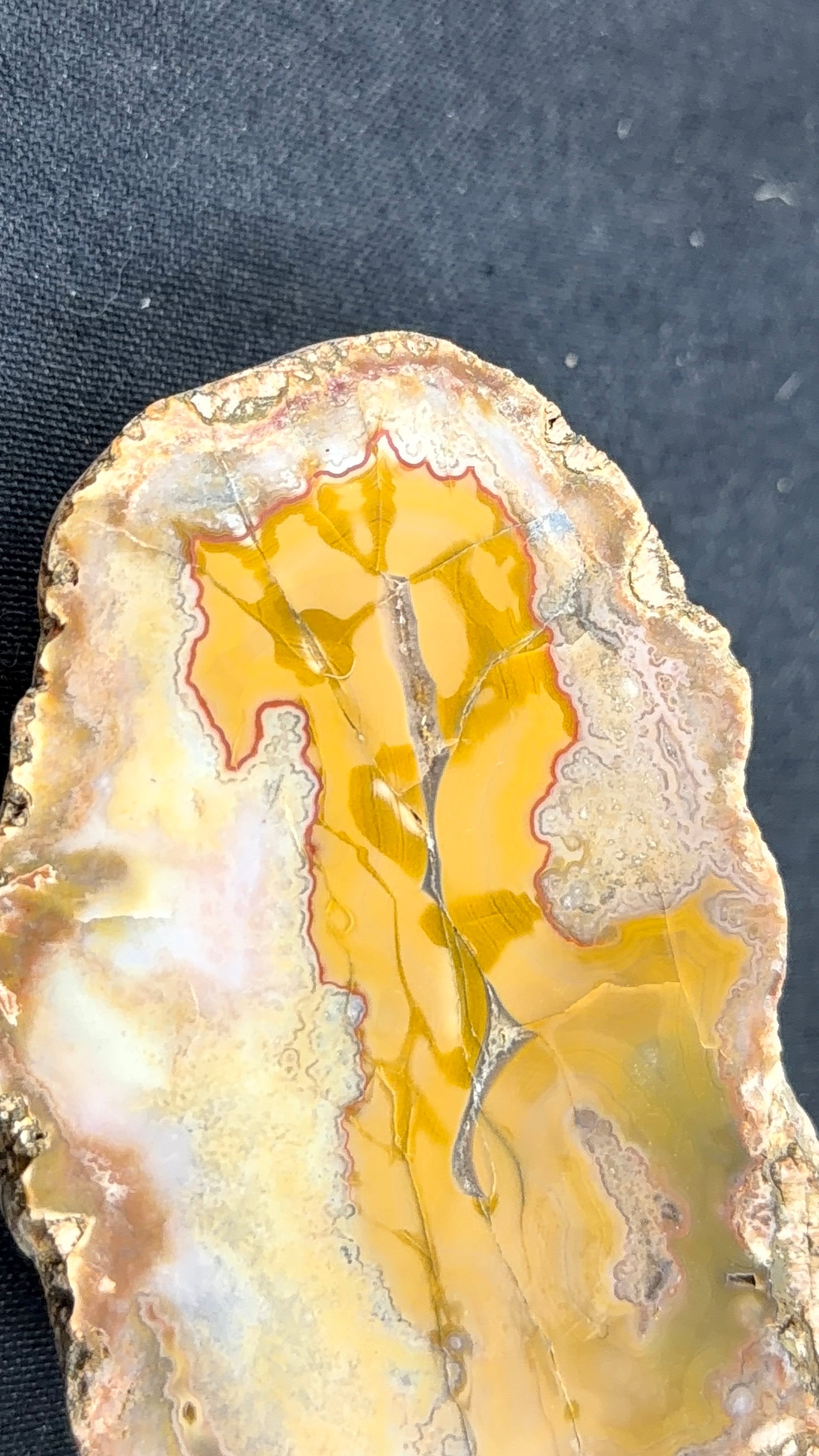 Red ghost band and Yellow Kentucky Agate