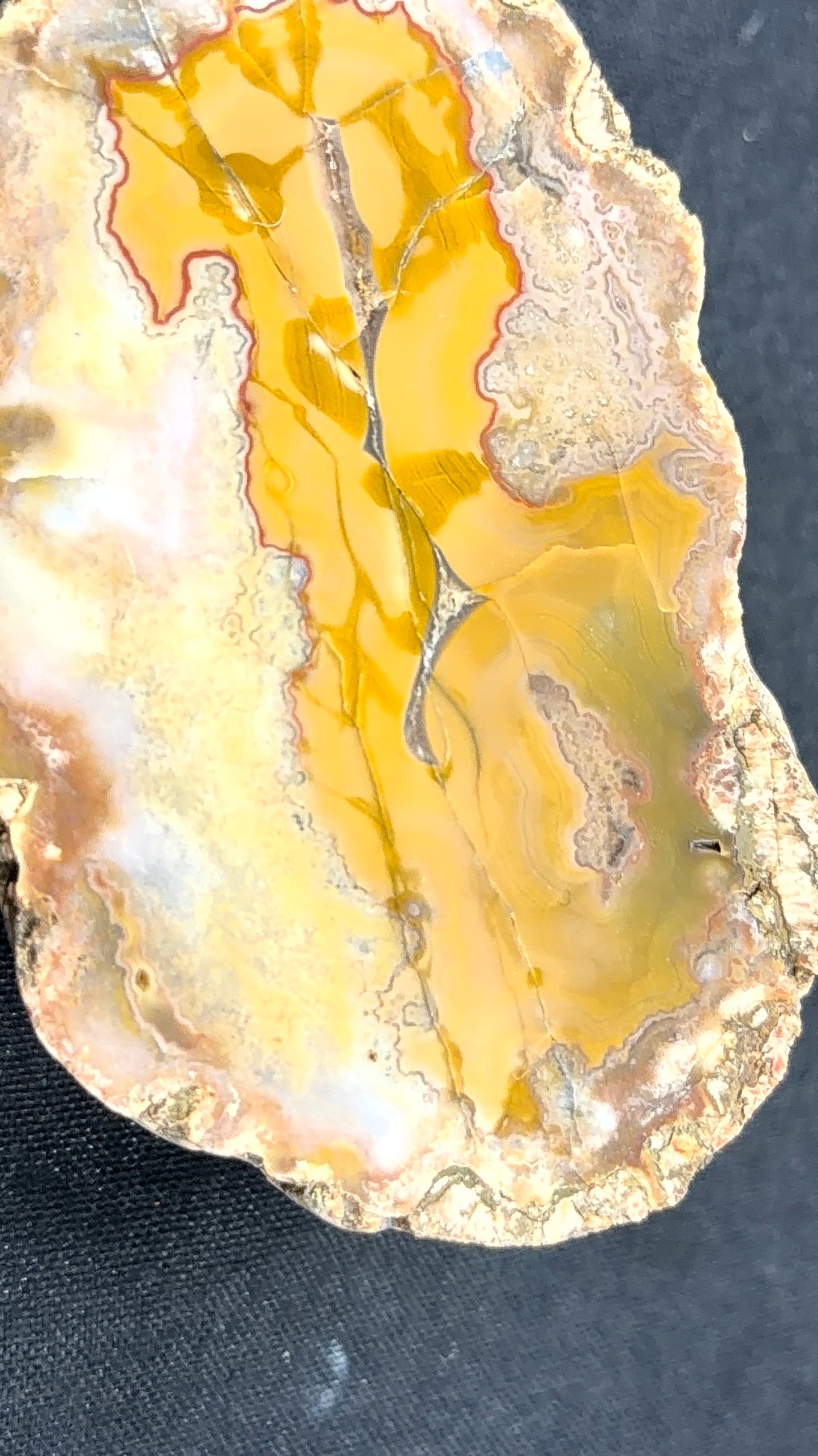 Red ghost band and Yellow Kentucky Agate
