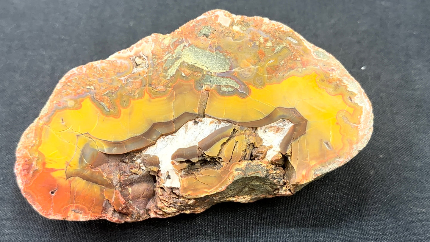 Brecciated Kentucky Agate with Forest Fire Red