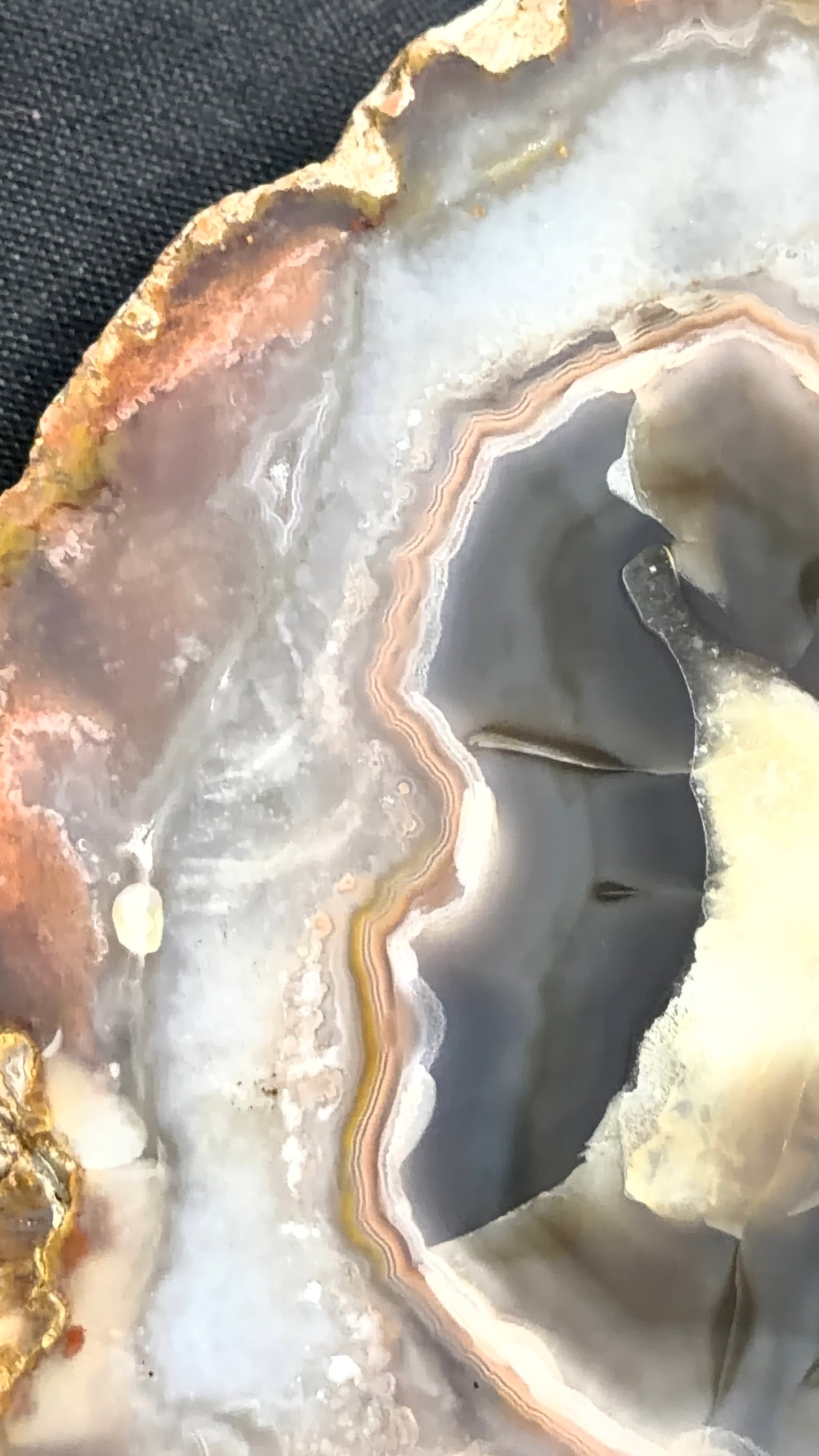 Black and Pink Large Kentucky Agate