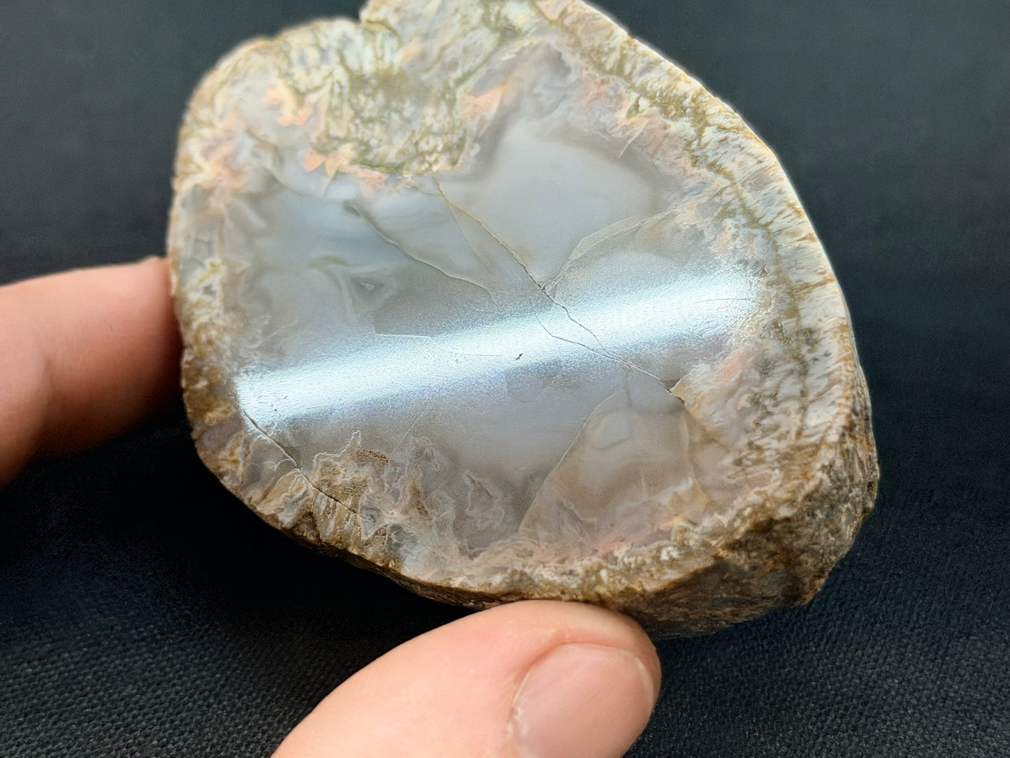 Black and Bluish Kentucky Agate