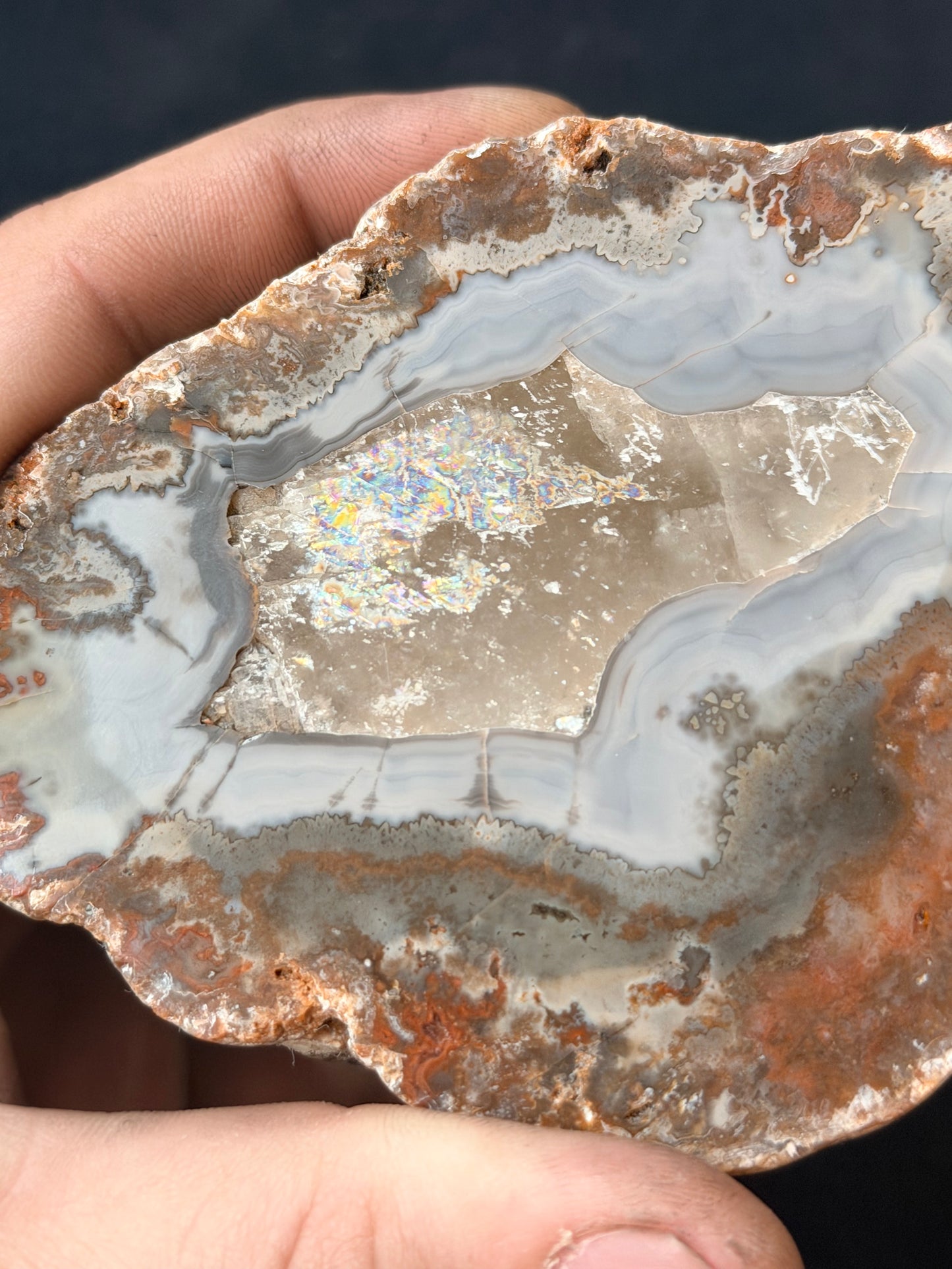 Rainbow Calcite and Kentucky Agate