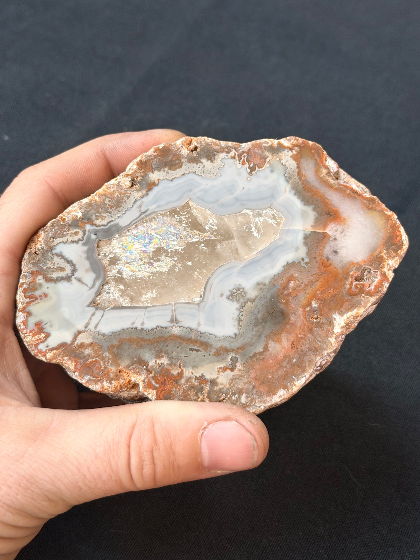 Rainbow Calcite and Kentucky Agate