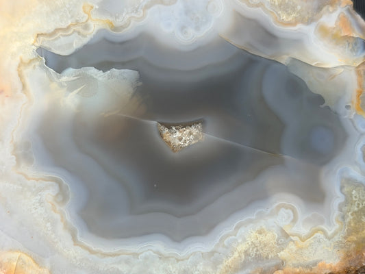 Black Kentucky Agate with quartz center