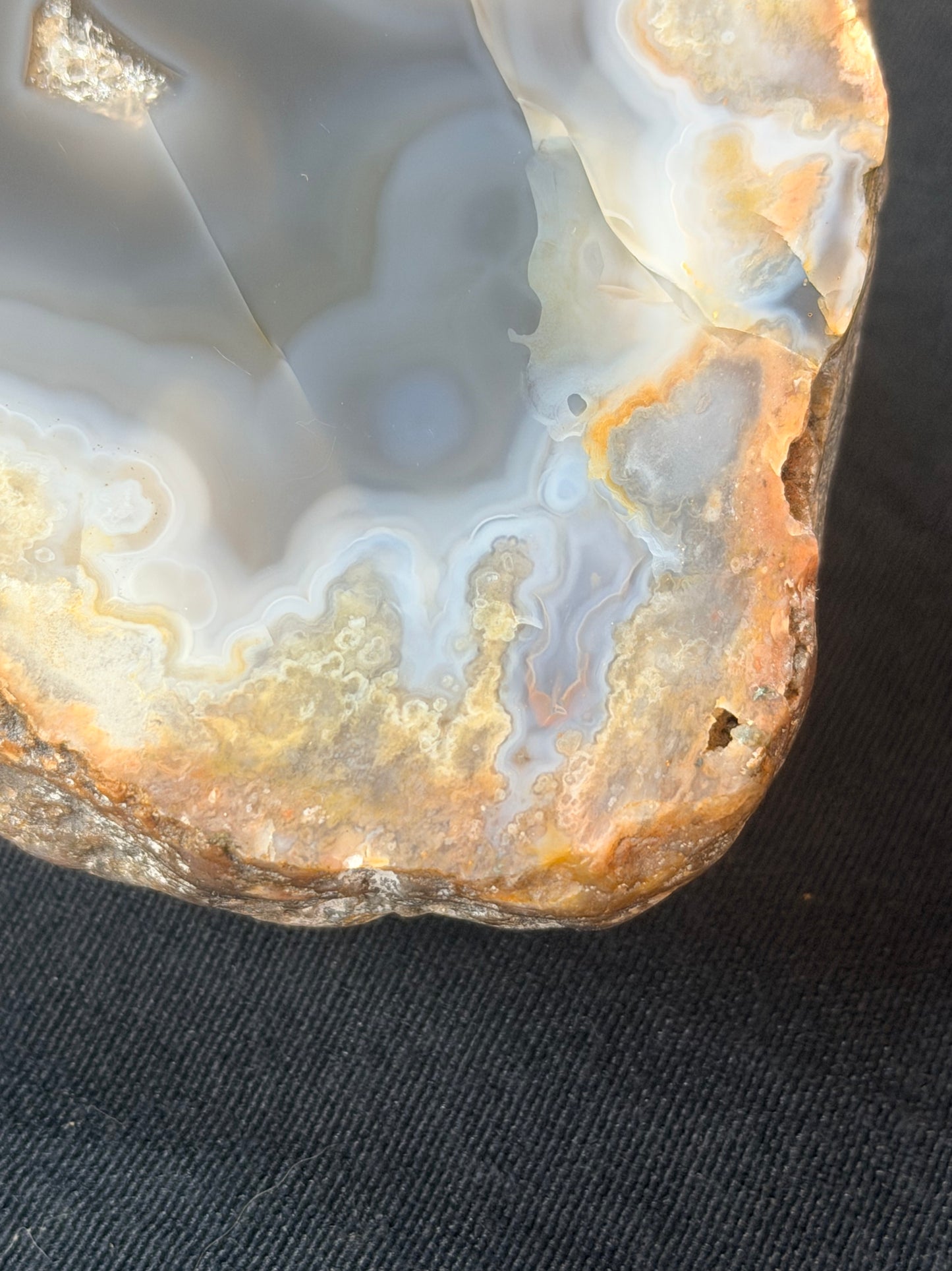 Black Kentucky Agate with quartz center